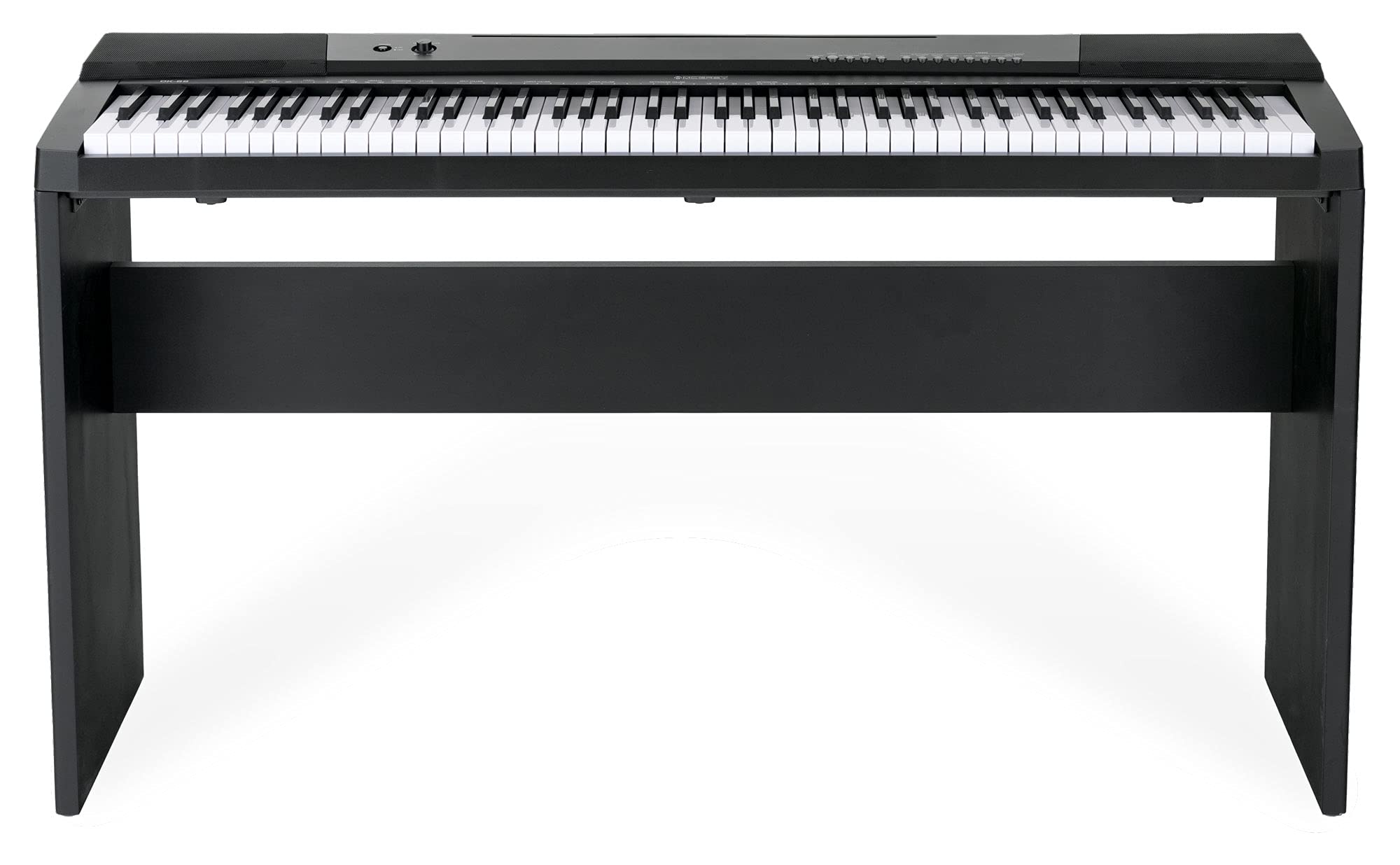 McGrey DK-88 Tastiera Beginner in Look Stagepiano - Tastiera per principianti con 88 tasti - con supporto - 146 suoni - Funzioni Split, Dual e Twinova - inclusa pedaliera sustain - Nero