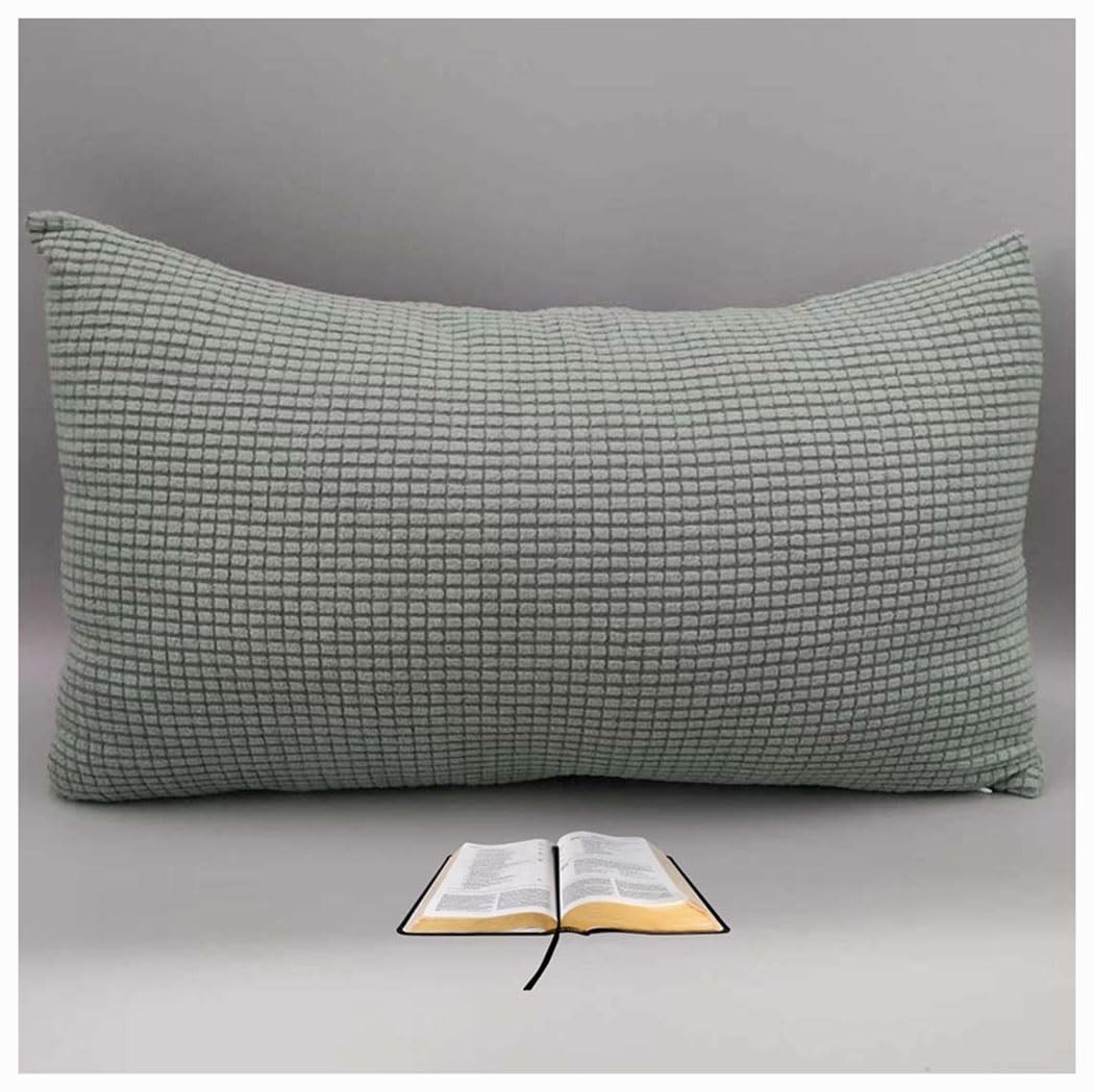 ZZDZW Stretch Throw Pillow Cases Rectangular,Extra Large Decorative Cushion Covers Cover,Corduroy Cushion Slipcover With Zipper Pillowcases For Sofa Couch Living Room(Light Green,40x60 cm)