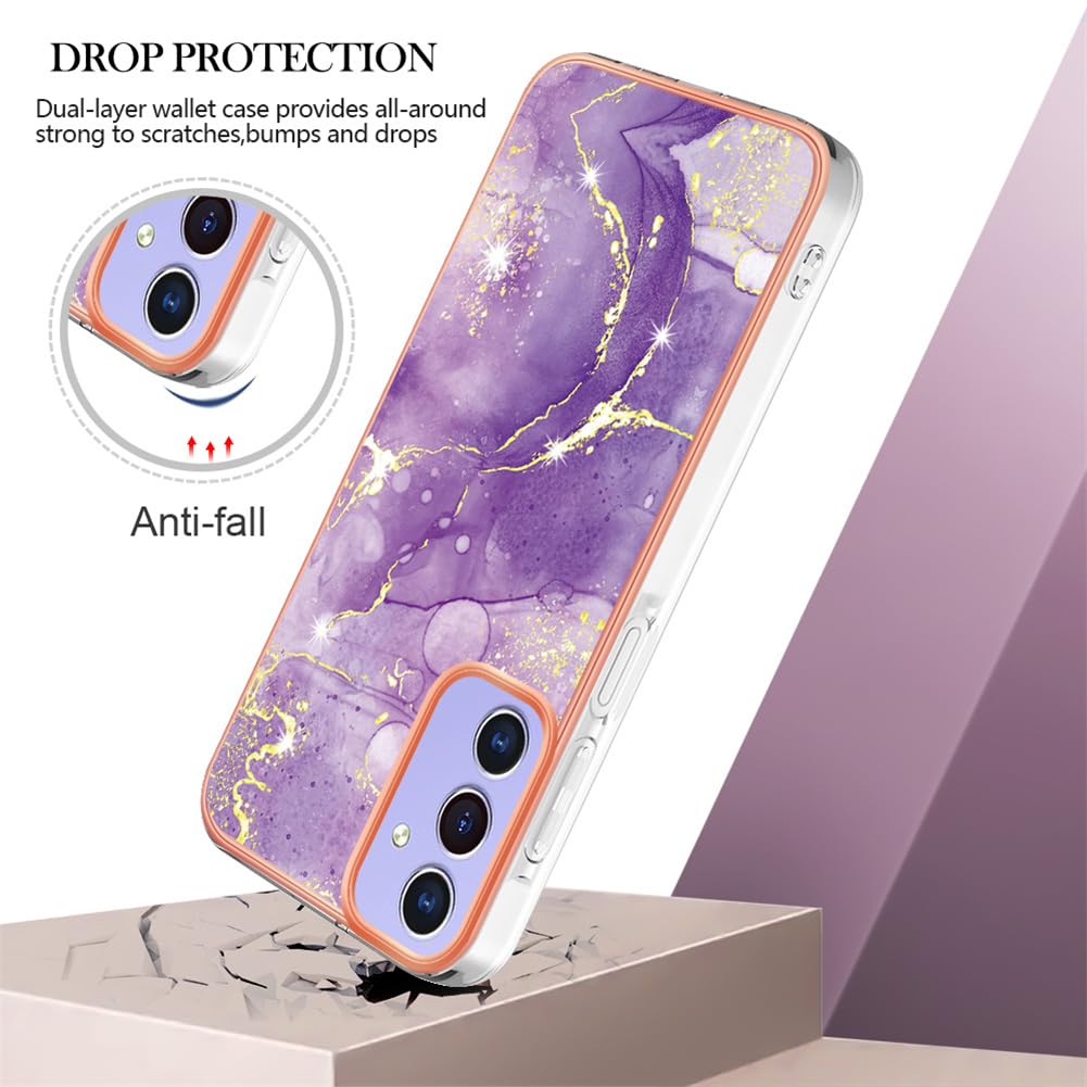 IMEIKONST IPhone 13 Hülle – Marmor-Design Mit Glitzer, Weiches TPU, Dünn & Kratzfest | Farbe: Roségold, Kabelloses Laden Möglich
