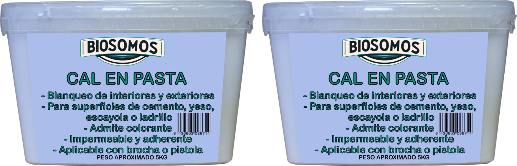 Cal Apagada En Pasta 5Kg Biosomos (2 Unidades)
