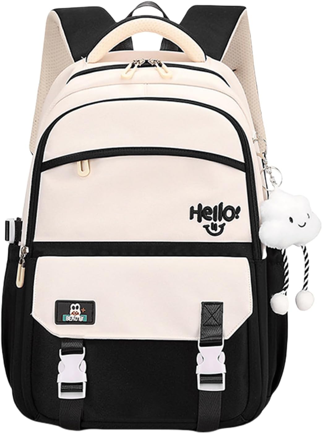 Y2K Aesthetic Backpack for Women Kawaii Preppy Travel Laptop Backpacks for College Cute Large Waterproof Daypack (Purple)