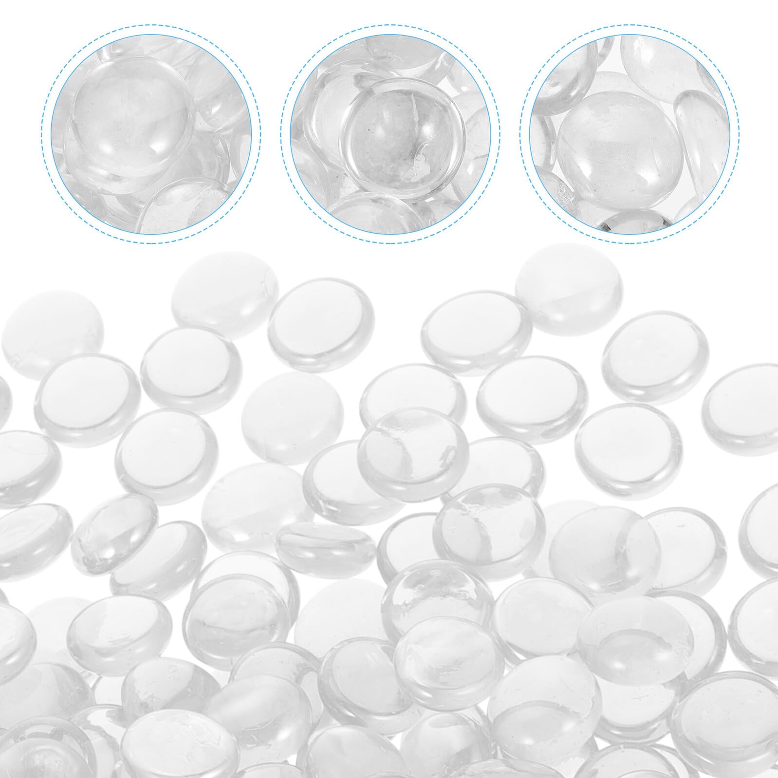 Gravier de Verre 16-19mm 1kg en Verre pour Brasero Décoratif | Sachet Unique, Usage Extérieur ou Compositions Végétales, Finition Soignée et Format Pratique