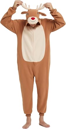 Adult Onesie Animal One Piece Pajamas Hollaween Costume Christmas Unisex Cosplay Sleepwear for Women Men