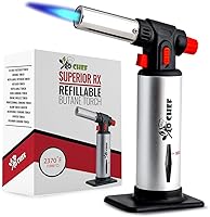 Vista 1 de Jo Chef Encendedor Antorcha de Butano, Antorcha de Cocina - Encendedor de Llama Ajustable Recargable con Bloqueo de Seguridad para BBQ, Hornear