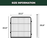 Vista 3 de FXW Rollick - Corralito para perros para patio, campamento con casa rodante, patentado, 24 pulgadas, 2 paneles