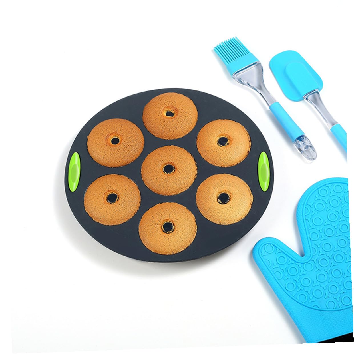 Kit de 5 Moldes de Silicona Flexibles para Hornear Pasteles y Bizcochos, Fáciles de Limpiar, Adecuado para Amantes Repostería en Cocina