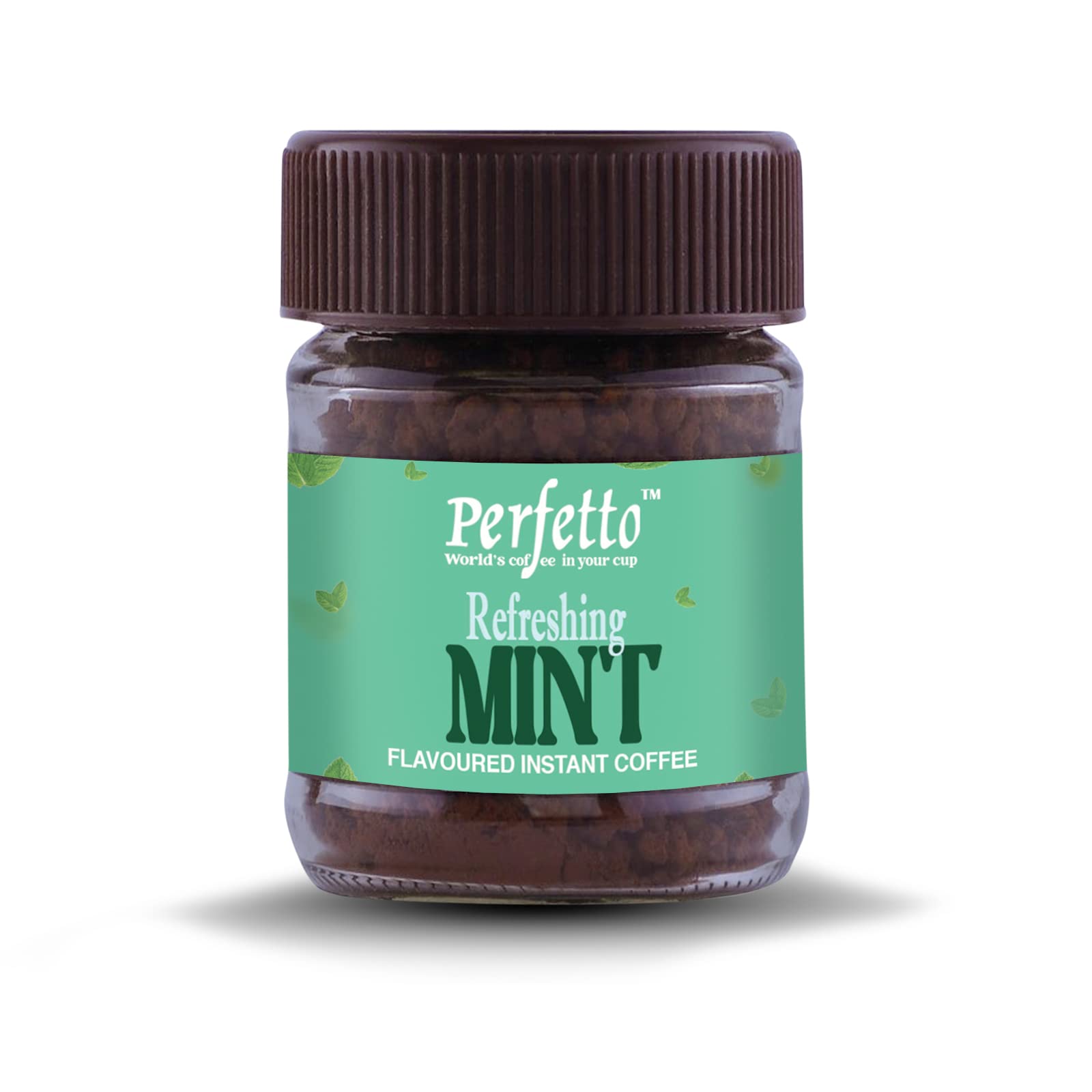 Perfetto Mint Flavoured Instant Coffee Powder 25G Jar | No Added Sugar | No Chicory | 100% Arabica