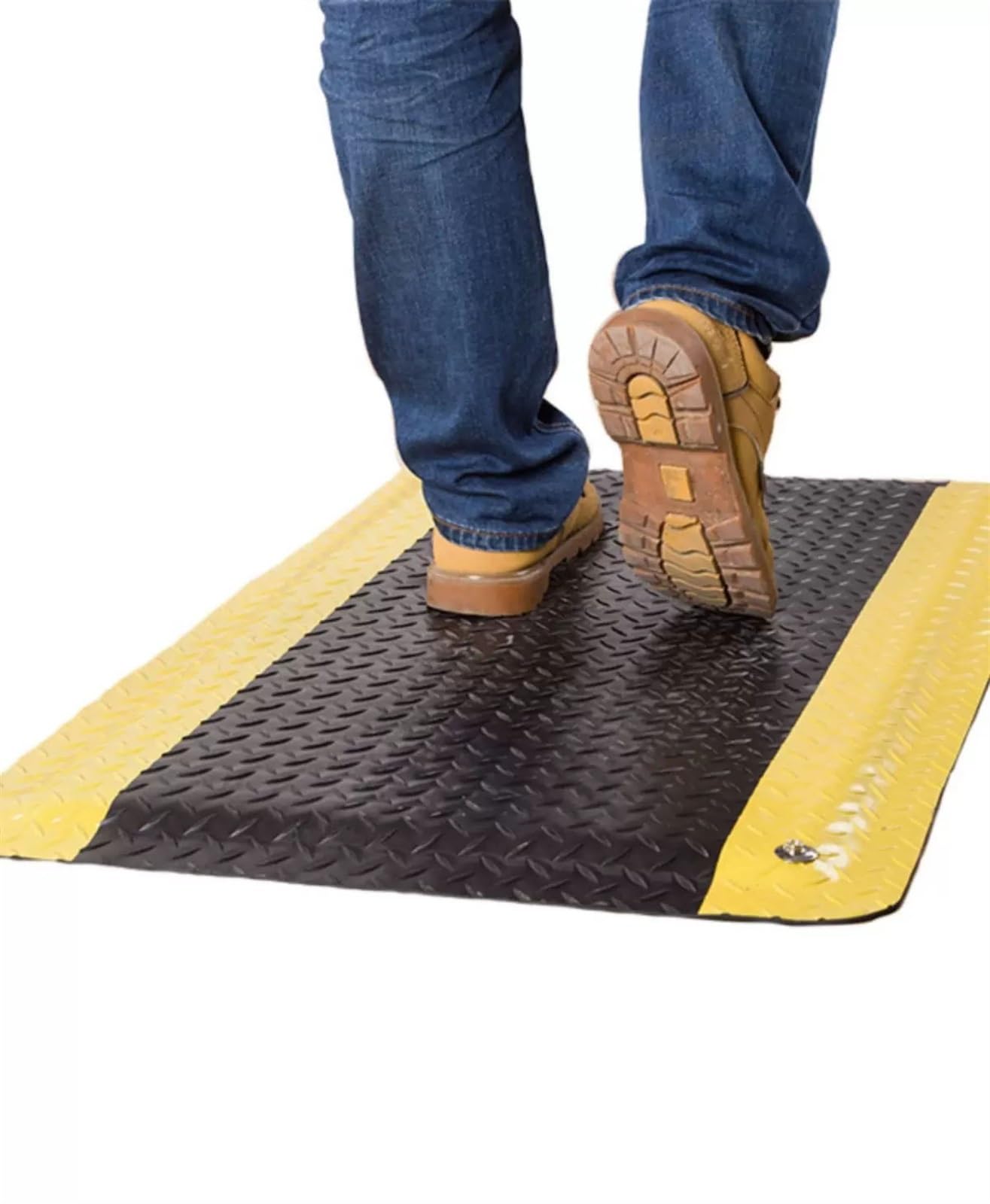 CAFIEDR Anti-Fatigue Mat Soft Work Mat Ergonomic Workplace Mat Ribbed Non-Slip* Cushioning Surface Available In Many Sizes.Black1-90x120cm/35x47in