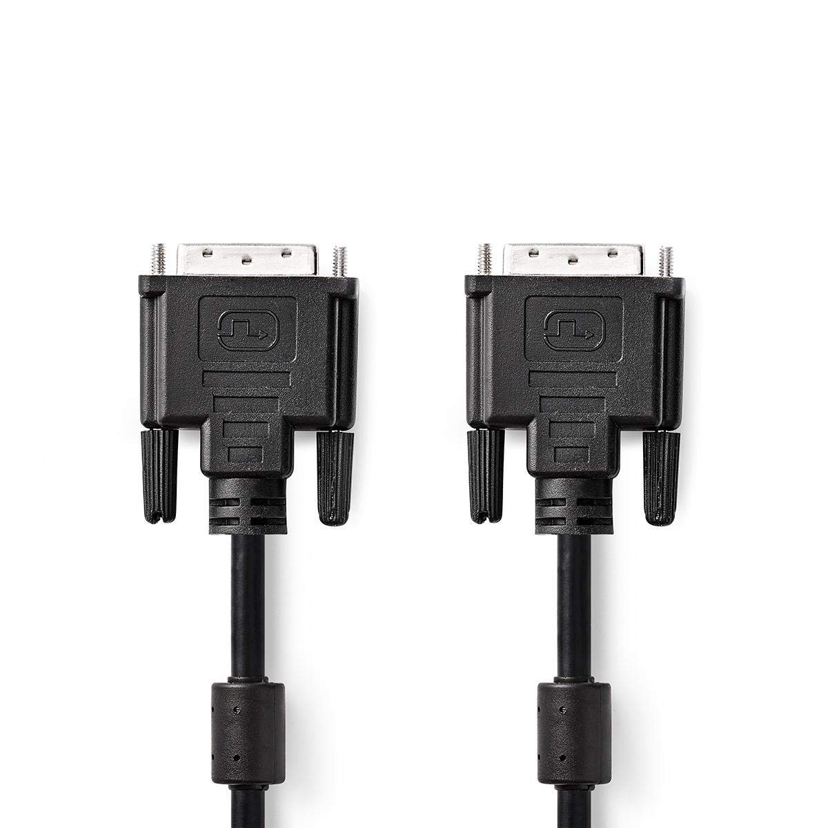 NEDIS Cavo DVI | DVI-D 24 + 1 Pin Maschio | DVI-D 24 + 1 Pin Maschio | 2560x1600 | Placcato Nickel | PVC | Nero | Polybag 10.0 m 10.0 m