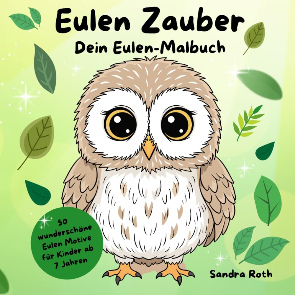 Eulen Zauber - Dein Eulen Malbuch: 50 wunderschöne Eulen Motive für Kinder ab 7 Jahren
