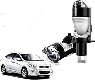 Auto Pearl H4 LED Projector Lens Car Headlight Bulbs 12V 8000LM Bulb H4 CSP Chip High/Low Beam, 45W-55W Canbus Turbo, 6000K White Light compatible with Verna Fluidic 2011-2017 (Pack of 2)