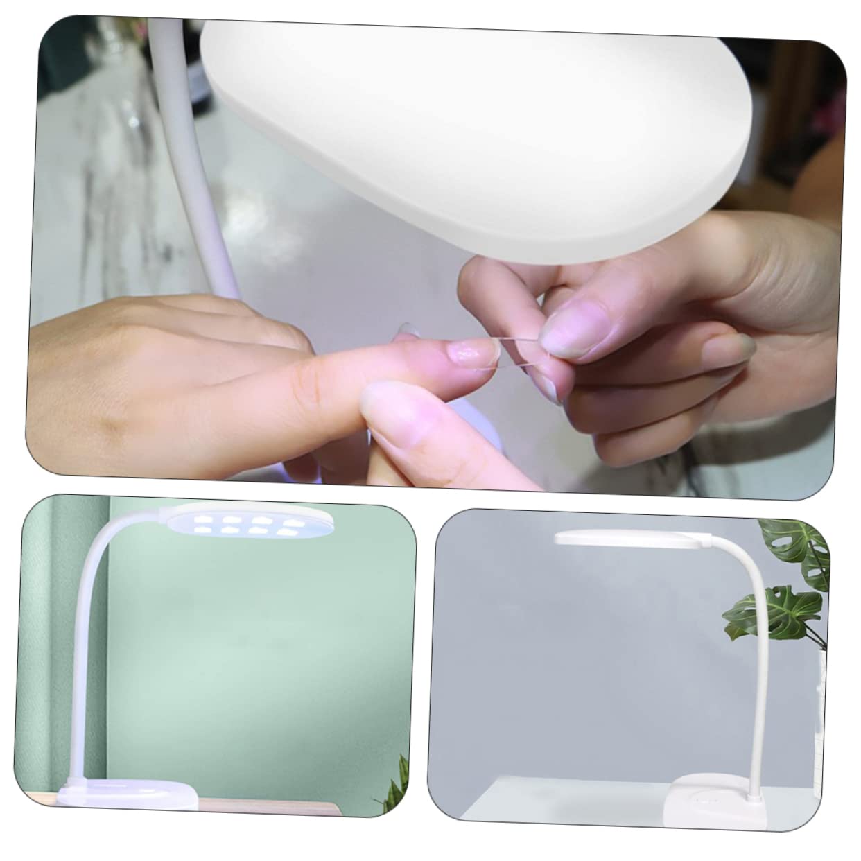 Lámpara de Uñas 12w USB de Plástico Color Claro, Plegable y Portátil
