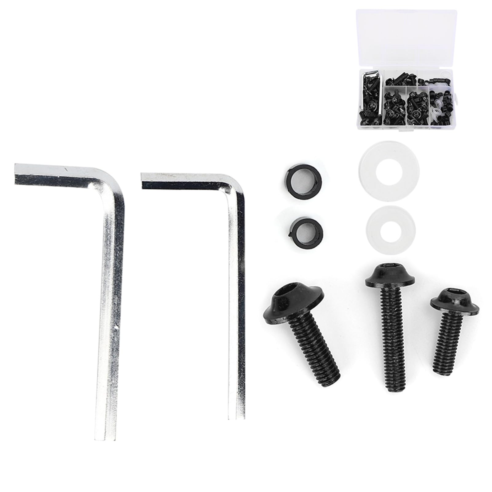 Kit Bulloni Per Carene Moto HUONIU | 158 Pezzi Universali | Con Guarnizioni E Chiave | Colore Blue - Foto 12