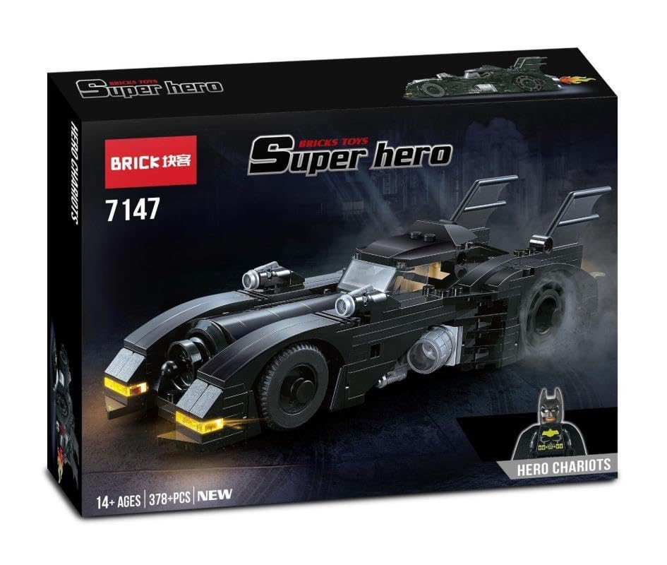 Toys Uncle Kid Building Blocks, Educational Construction Toy, STEM (Batmobile 378 Pieces)-image-49