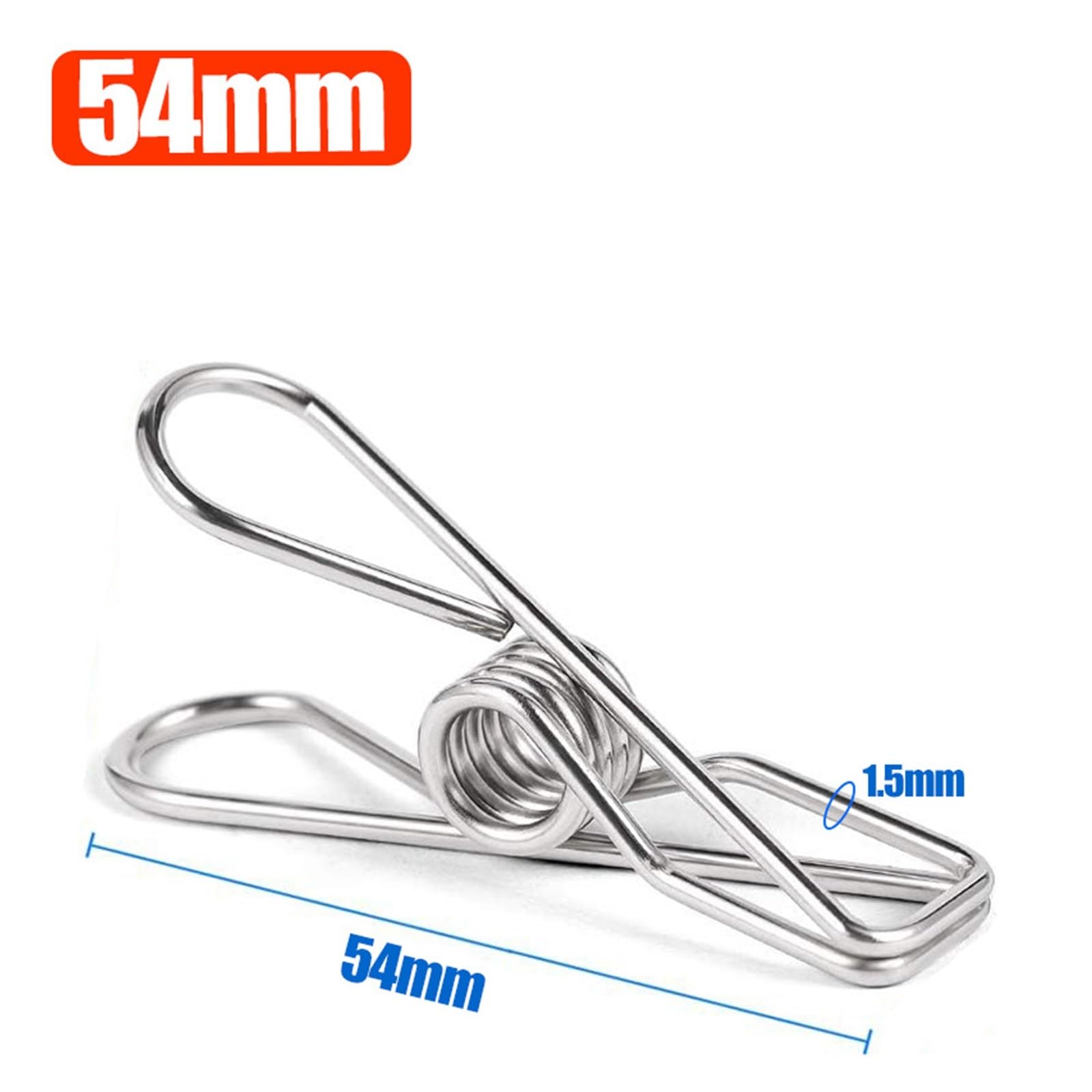Metall-Wäscheklammern, 120 Stück, Edelstahl-Clips, Mehrzweck-Wäscheklammern, Halter, Metallsocken, Handtücher, Hängeschellen für Wäscheleine, Befestigung, Handtuch, Socken, Unterwäsche