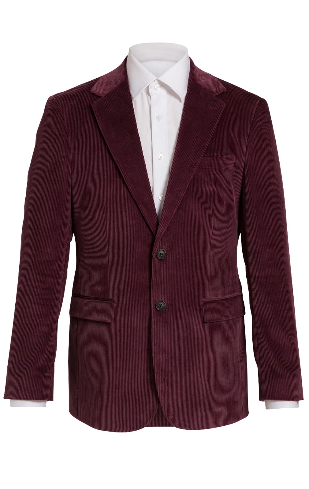 Dobell Mens Burgundy Corduroy Jacket Regular Fit 100% Cotton-44R