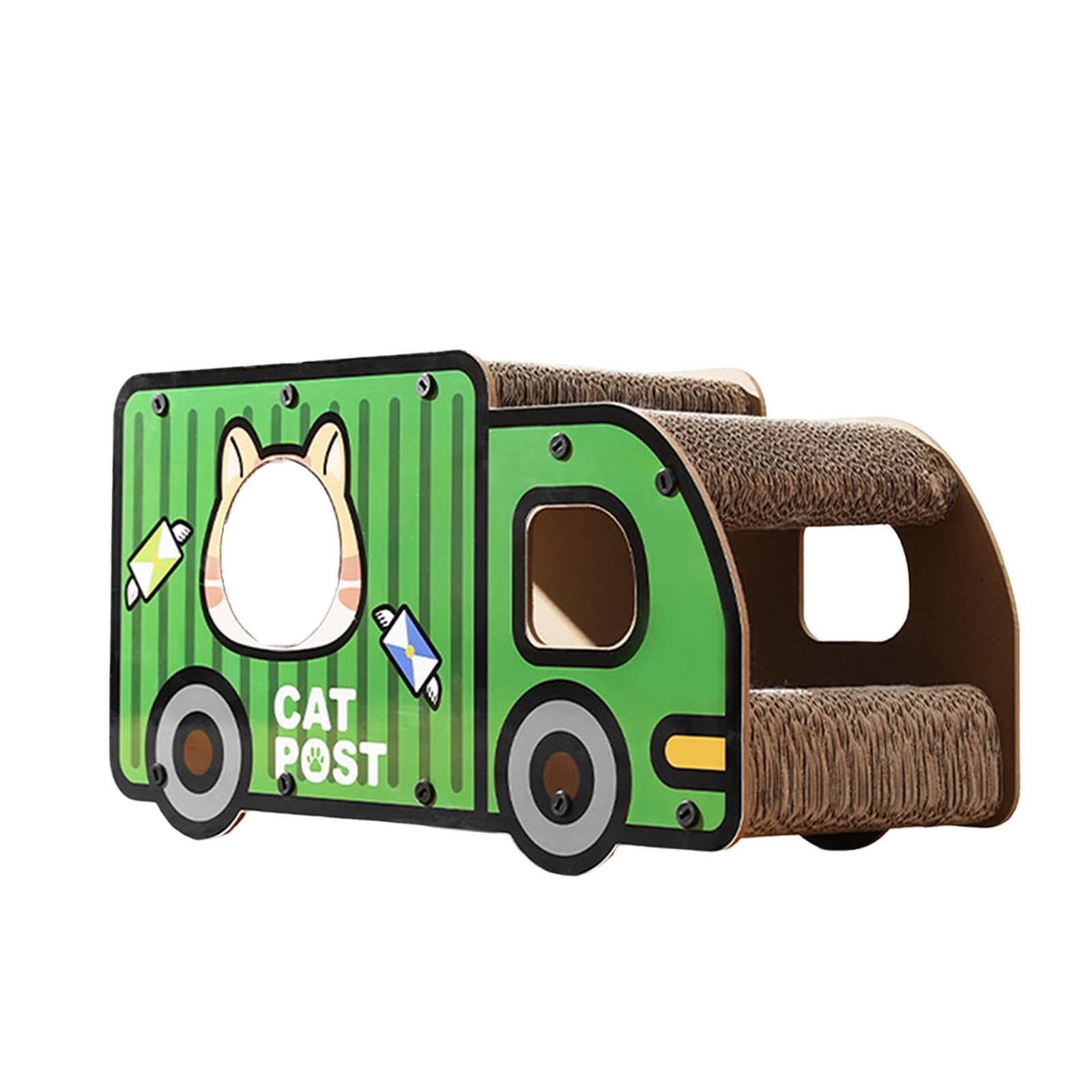 Tiragraffi per gatti giocoso con tappetino tiragraffi integrato, dotato di spazio per far divertire i gatti e di un comodo per, camioncino per, camion