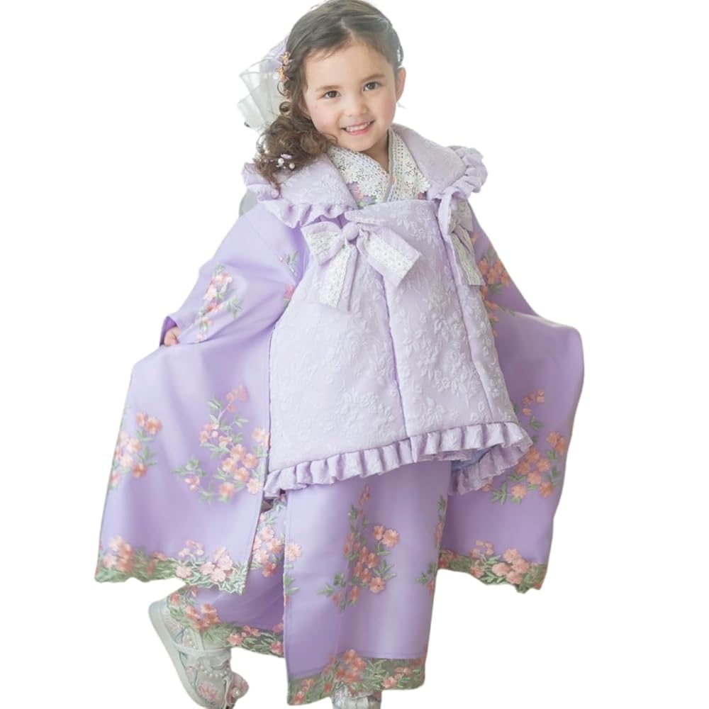 七五三 3歳 着物 被布 キャサリンコテージ 草履足袋付き Amazon | [キャサリンコテージ]七五三 3歳女の子 着物 花刺繍