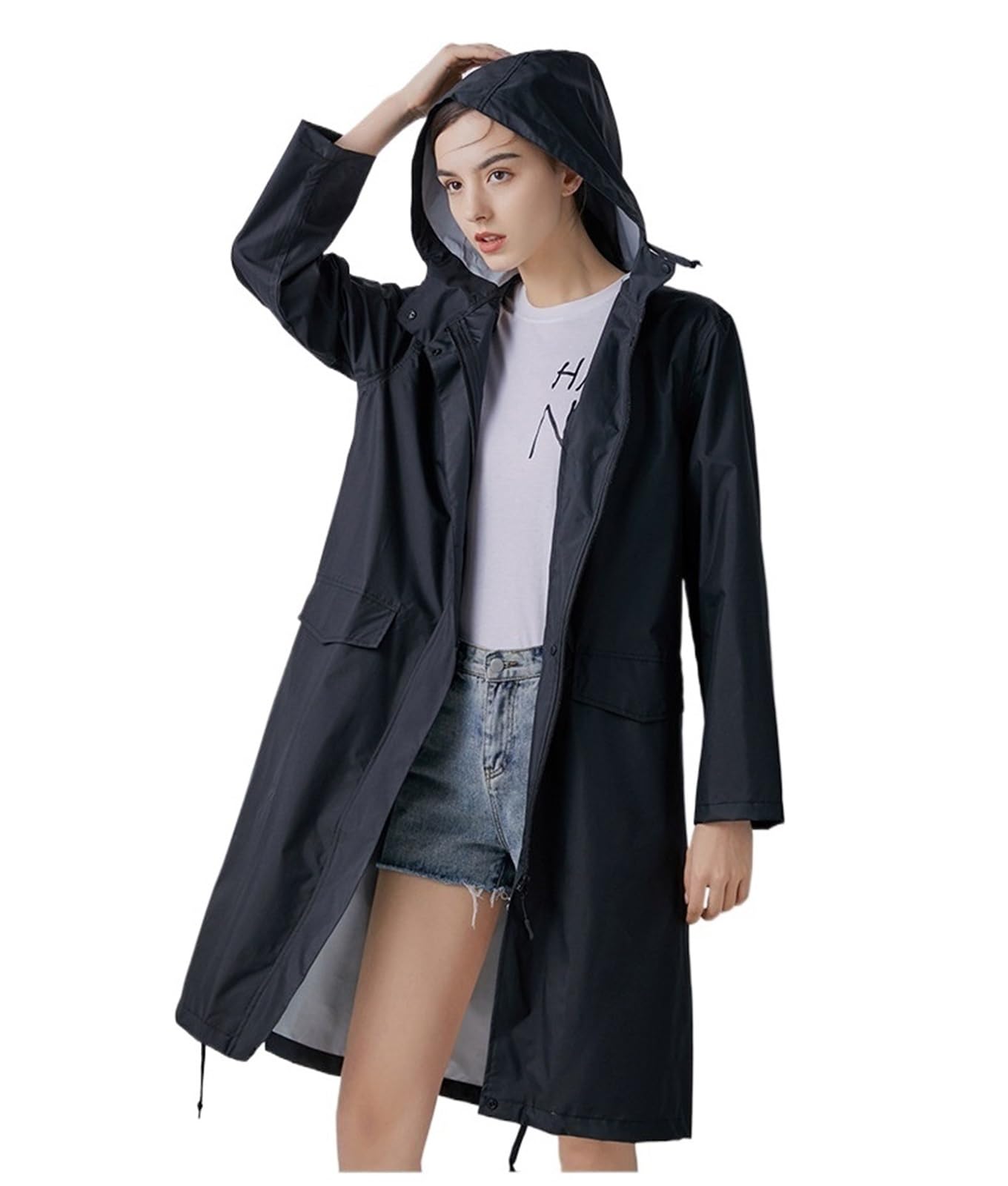 Impermeabile Uomo Impermeabile lungo for uomo e donna, impermeabile, idrorepellente, poncho