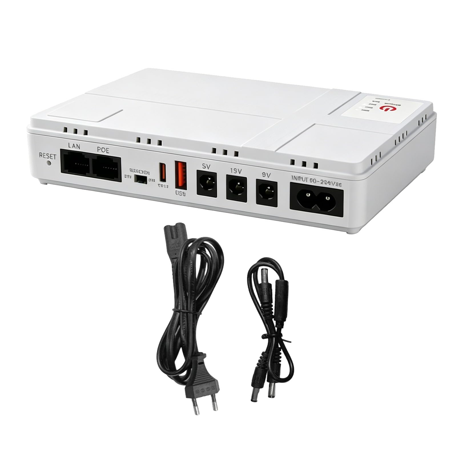Headerbs Mini DC UPS Batería de Respaldo, 8000mAh (Enchufe de la UE)