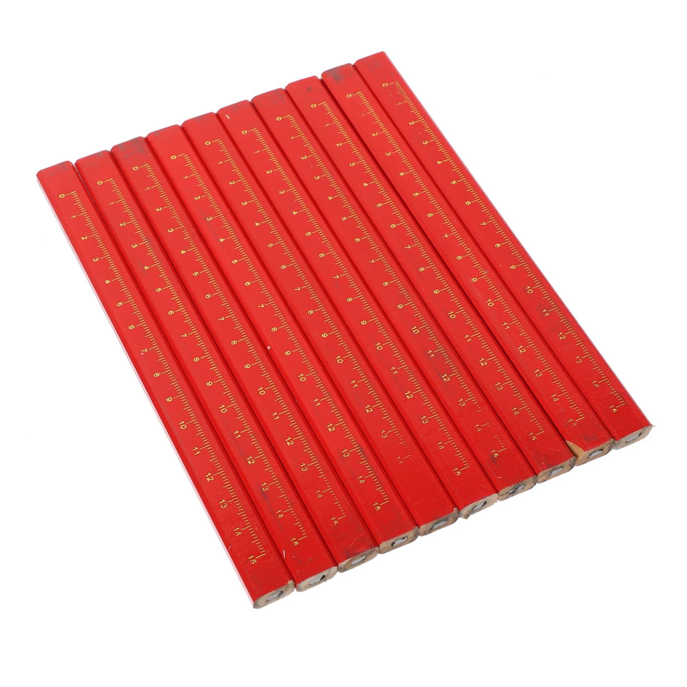 72 Crayons Octogonaux Plats Travail du Bois, Crayons de Charpentier Noirs à Mine Dure, 72 Pièces pour Marquage Chantier, Outil Professionnel pour Menuiserie