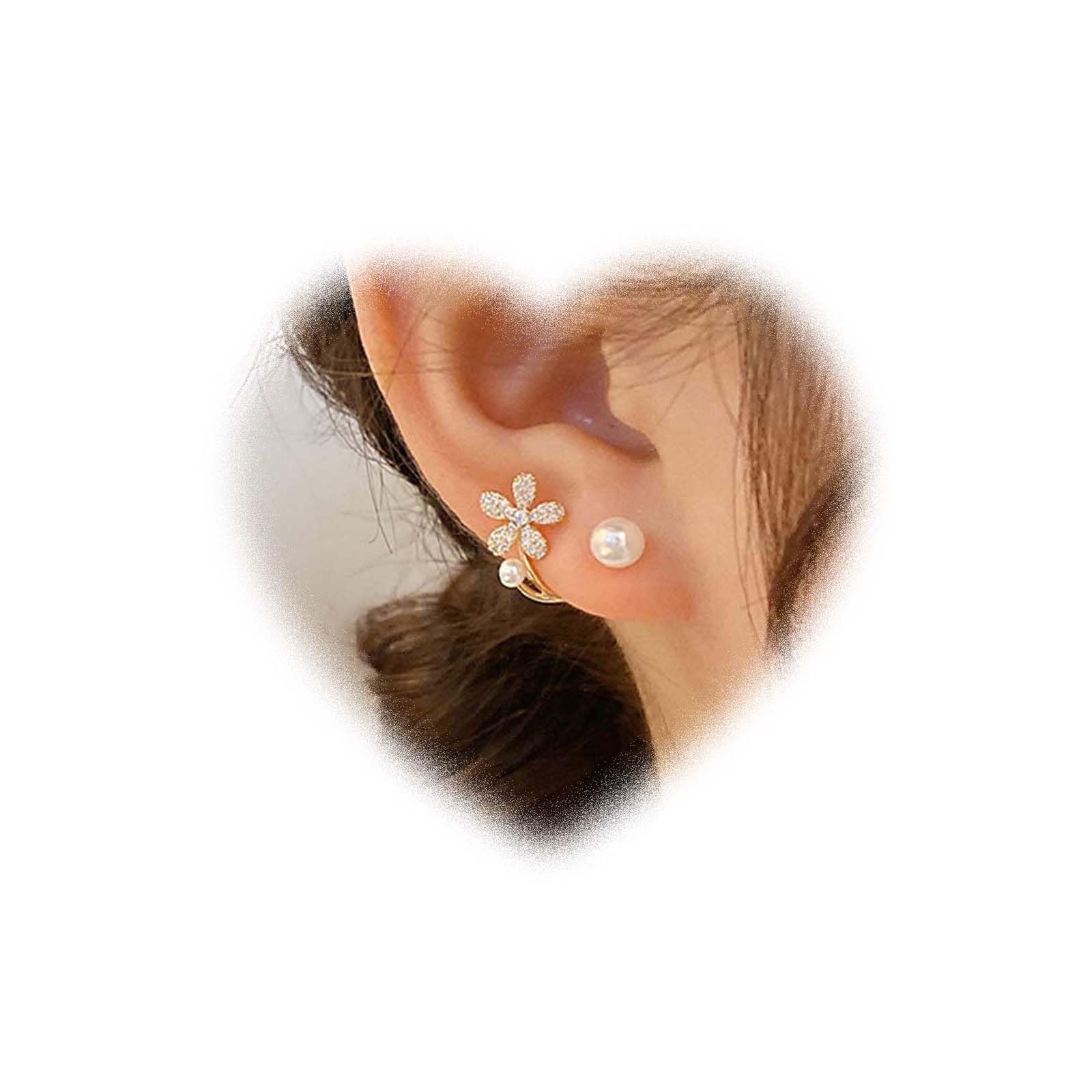 Crymystal Flower Pearl Jacket Earrings for Women Bohn Pearl Earrings Crystal Flower Earrings Pearl Stud Earrings Pearl Front Back Earrings for Teening Girls Jewelry Party Prom, Zinc, Pearl (B0CM1W12LP) Amazon Price History, Amazon Price Tracker