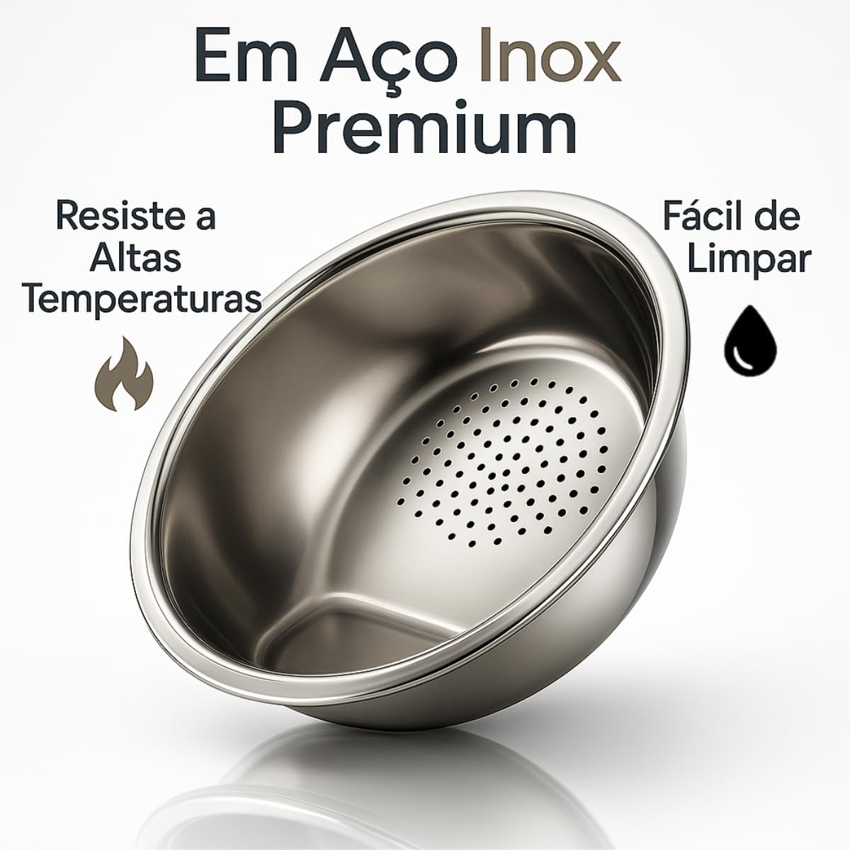 Escorredor Lavador De Arroz Salada Frutas Legumes Multiuso Em Aço Inox Utensílios De Cozinha