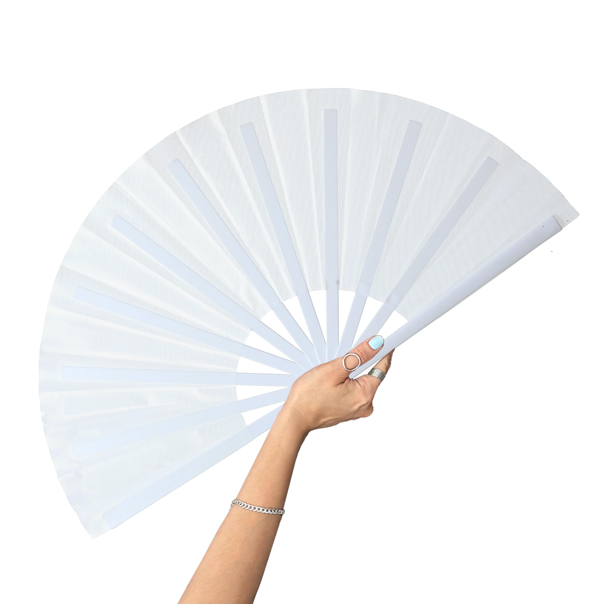 Ehonik 13inch Large Rave Fan, Popping Fans for Line Dancing