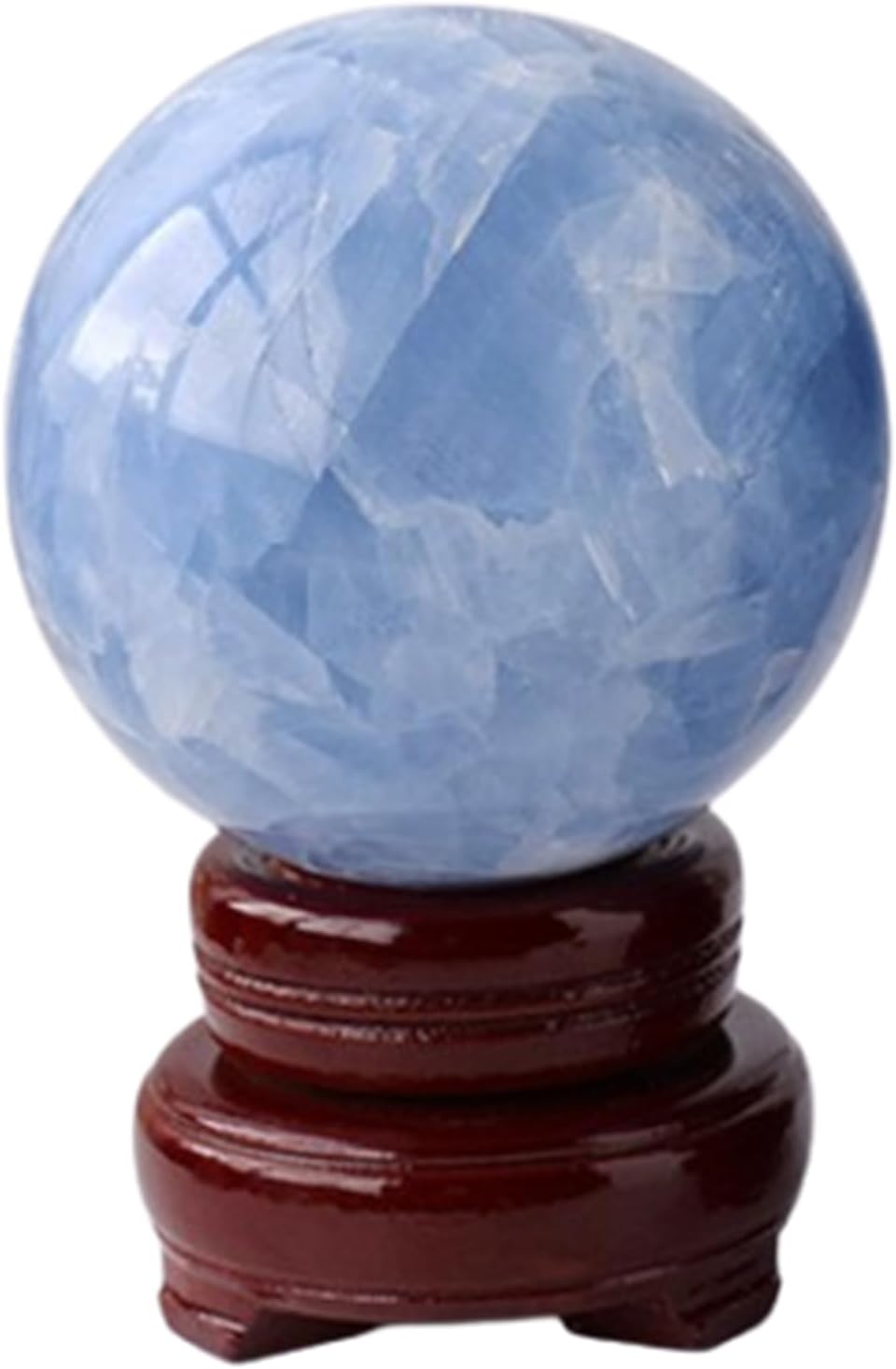 Blue Quartz Magic Sphere Celestite Crystal Ball Feng Shui Home Decor Divination Ornament Rare Crystal Ball for Decoration,8~9cm
