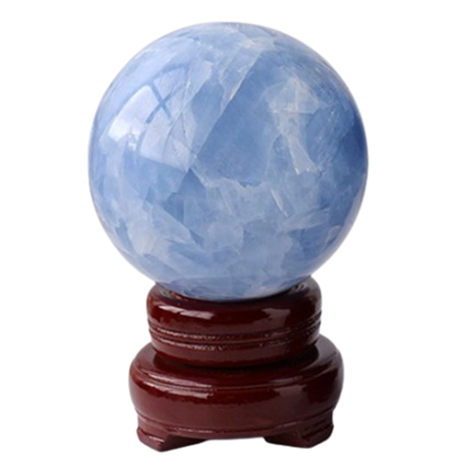 BJXKHFPIV Blue Quartz Magic Sphere Celestite Crystal Ball Feng Shui Home Decor Divination Ornament Rare Crystal Ball for Decoration,6~7cm