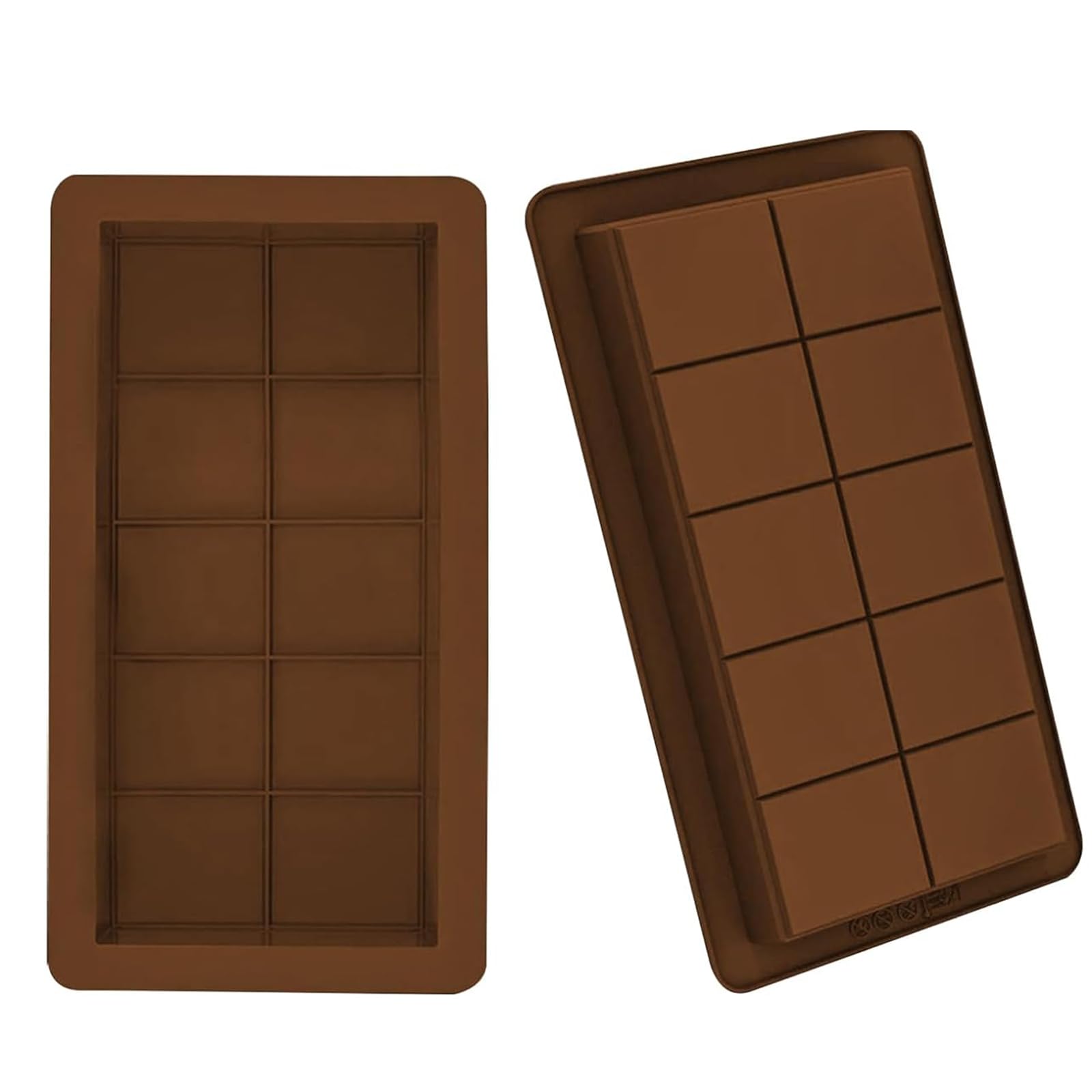 2 Stampi Per Cioccolato In Silicone Alimentare | Forme Profonde Per Tavolette, Cioccolatini Fatti In Casa