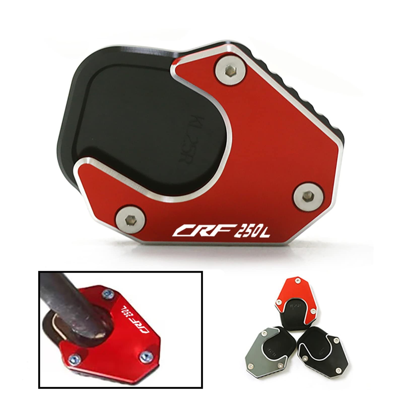 Moto Supporto Piastra per CRF250L CRF 250 per Rally CRF250 2017-2021 Moto CNC Cavalletto Estensione Pad Cavalletto Laterale Piastra di Estensione(4)