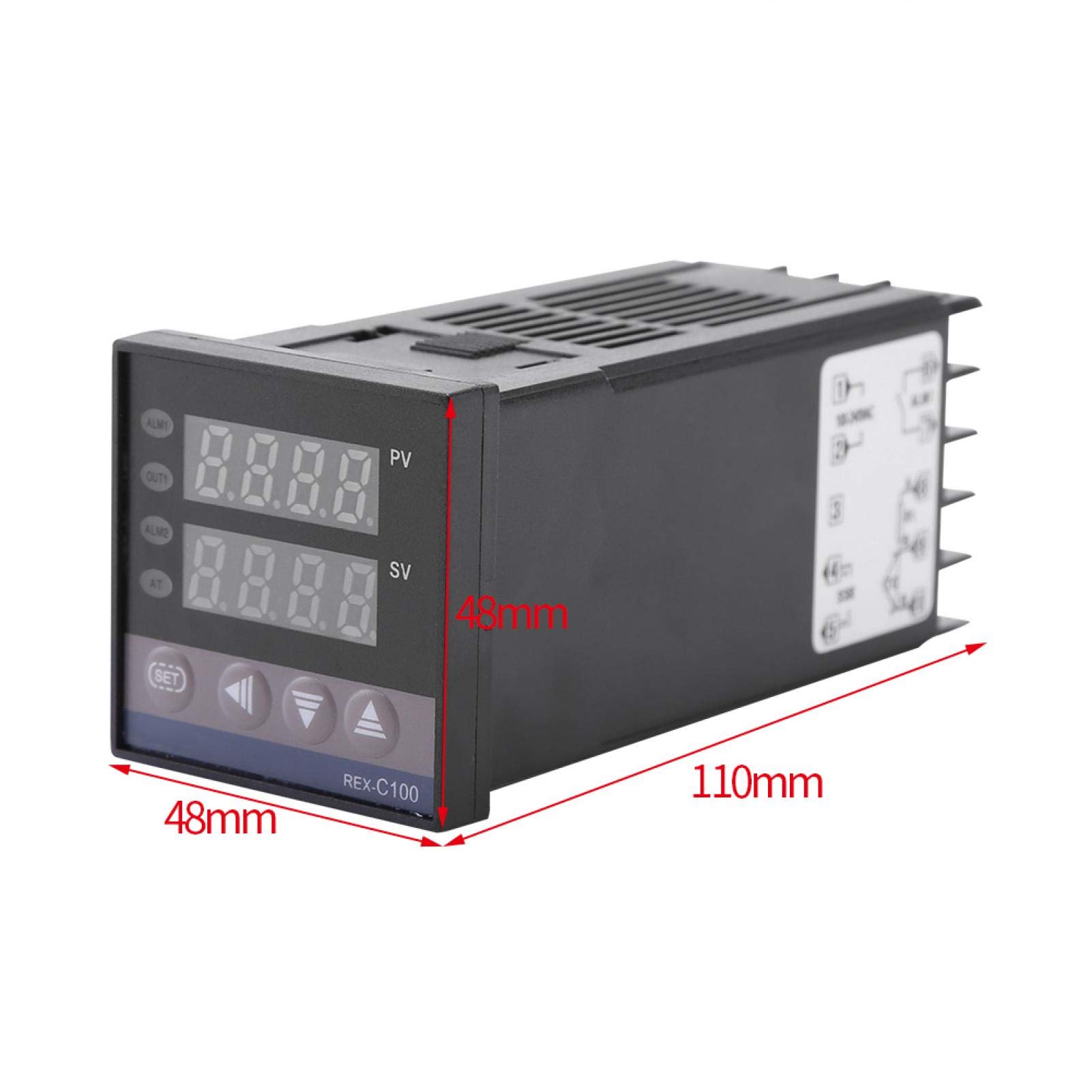 Rex-c100fk07-v * AN 0 ℃ ~ 1300 ℃ Allarme REX-C100 Kit termostato per termoregolatore digitale LED PID AC110V-240V per energia elettrica, industria chimica, stampaggio ad iniezione, cibo