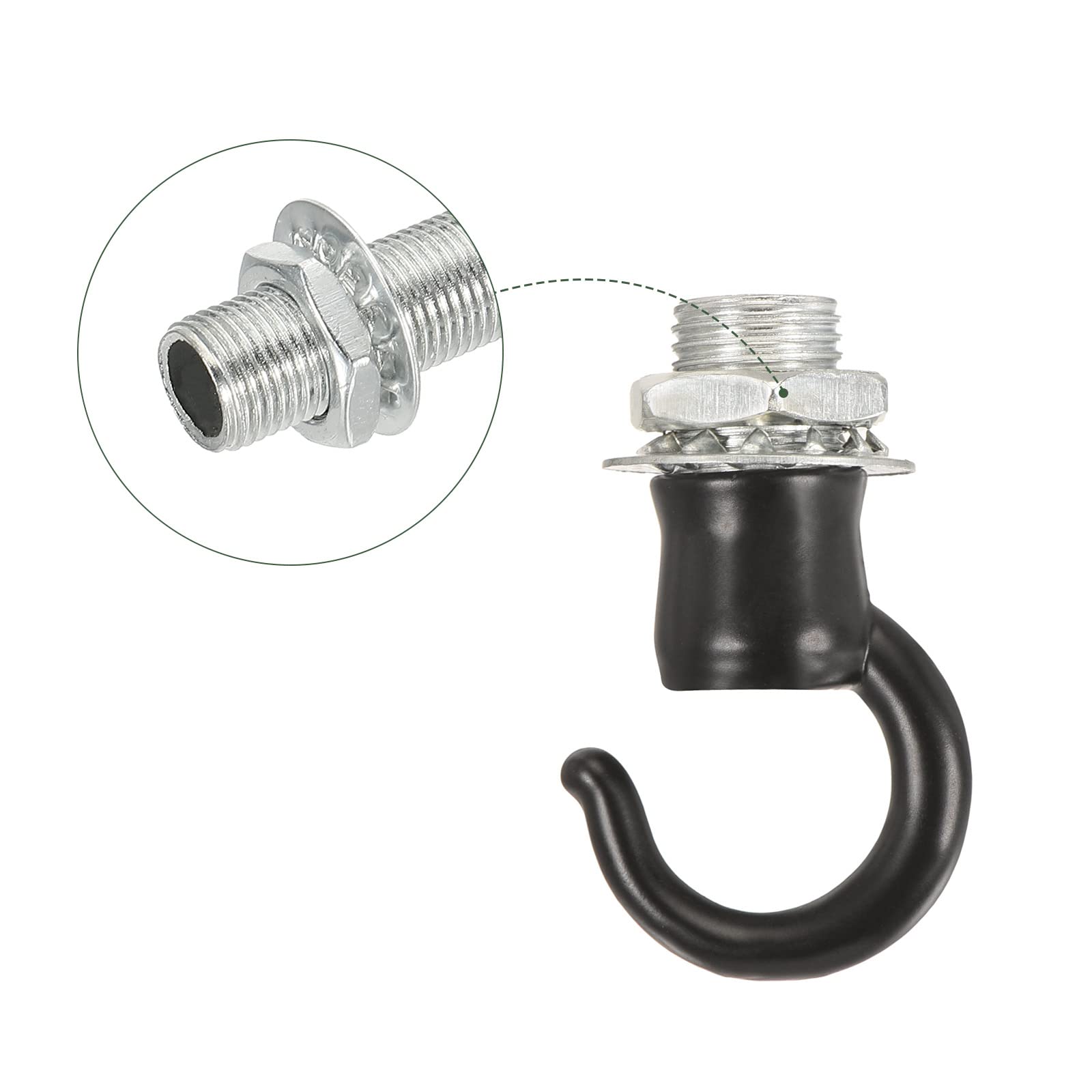 YOKIVE 84 Pack Lamp Pipes Kits, M10 Screws Threaded Hexagon Fastener Assortment with Lock Nuts Teeth Washers - Image 3
