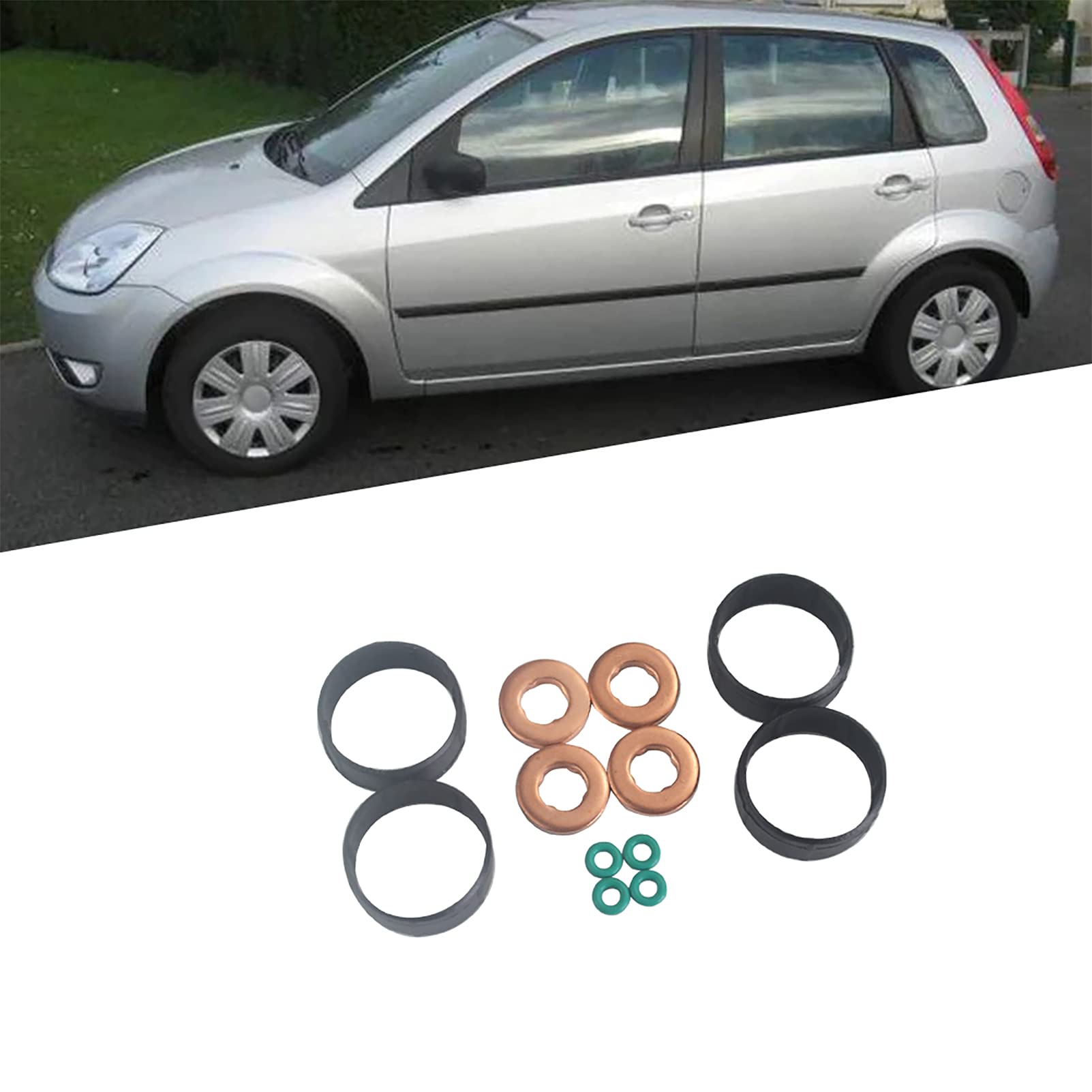 Kit Guarnizioni Iniettori Carburante Per Ford Fiesta 1.4 TDCi - Set Completo Con O-ring E Rondelle - Foto 10