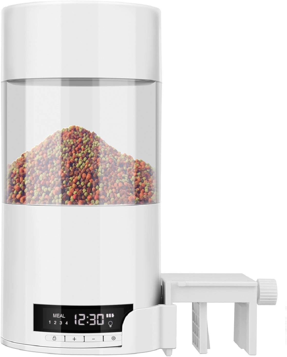 Automatic Fish Feeder, [2019 Upgraded Version] Vacation Auto Fish Feeder Smart Timer Fish Feeder Fish Food Dispenser with USB Cable for Aquarium and Fish Tank (White)