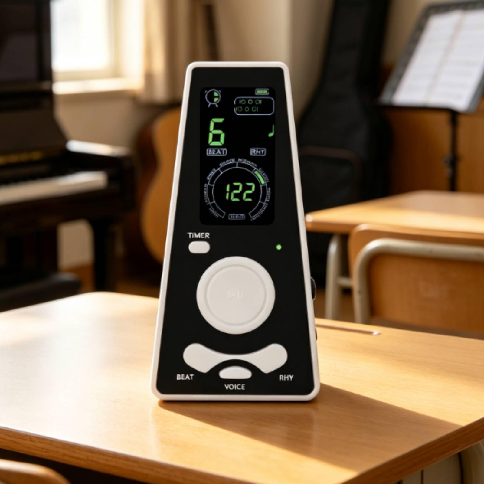Metronomo Digitale con Cavo USB Portatile Metronomo Elettronico Leggero Strumento per Casa, Nero
