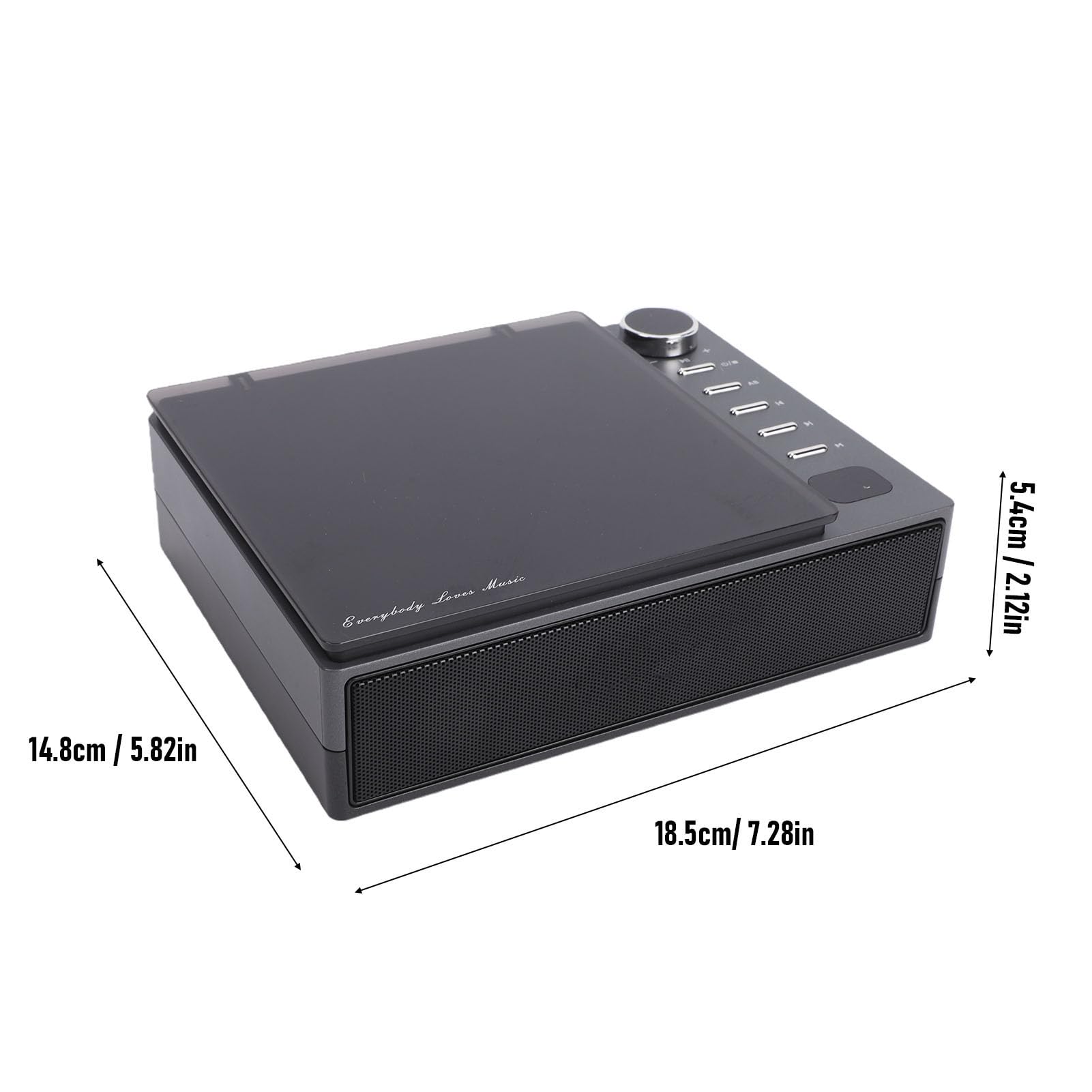 LICAEVEY Lettore CD Portatile, Lettore CD Radio FM Bluetooth 5.1 con Telecomando, per la Riproduzione di Musica Yoga in Ufficio a Casa (BLACK)