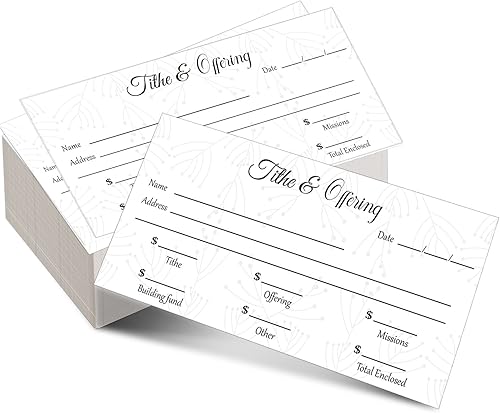 200 sobres de oferta de iglesia, sobres de tamaño de factura de mi oferta, sobres de diezmo para donaciones, ocasiones religiosas (estilo tipo)