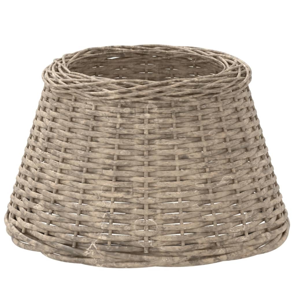 vidaXL Handcrafted Wicker Lamp Shade, Brown Ø45x28 cm with Painted Iron Holder - Multi-Purpose Ceiling Light and Table Lamp Shade