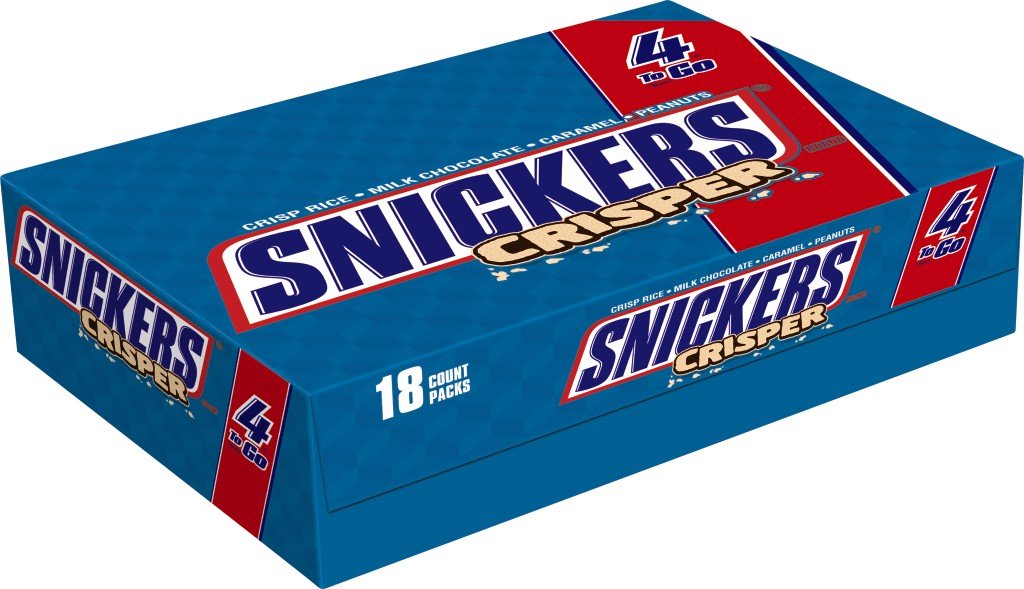 SNICKERS Crunchy Peanut Butter Squared Sharing Size Chocolate Candy Bars 3.56-Ounce Bar 18-Count Box