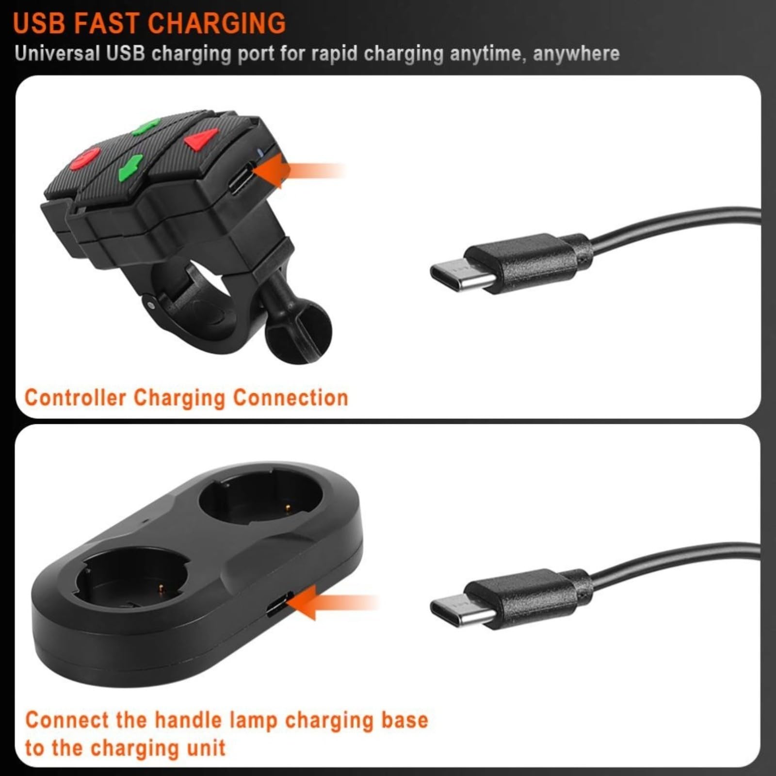 E Scooter - Manillar de señal de giro para Xiaomi, para Ninebot, para Kugoo con control remoto de agarre, 600 mAh IPX65 de goma + ABS, para scooters eléctricos, bicicletas de 19 x 14,5 x 2,1 pulgadas