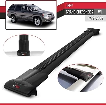 Jeep Grand Cherokee 2 (WJ) 1999-2004 Arası ile Uyumlu FLY Model Ara Atkı Tavan Barı Siyah 2 Adet