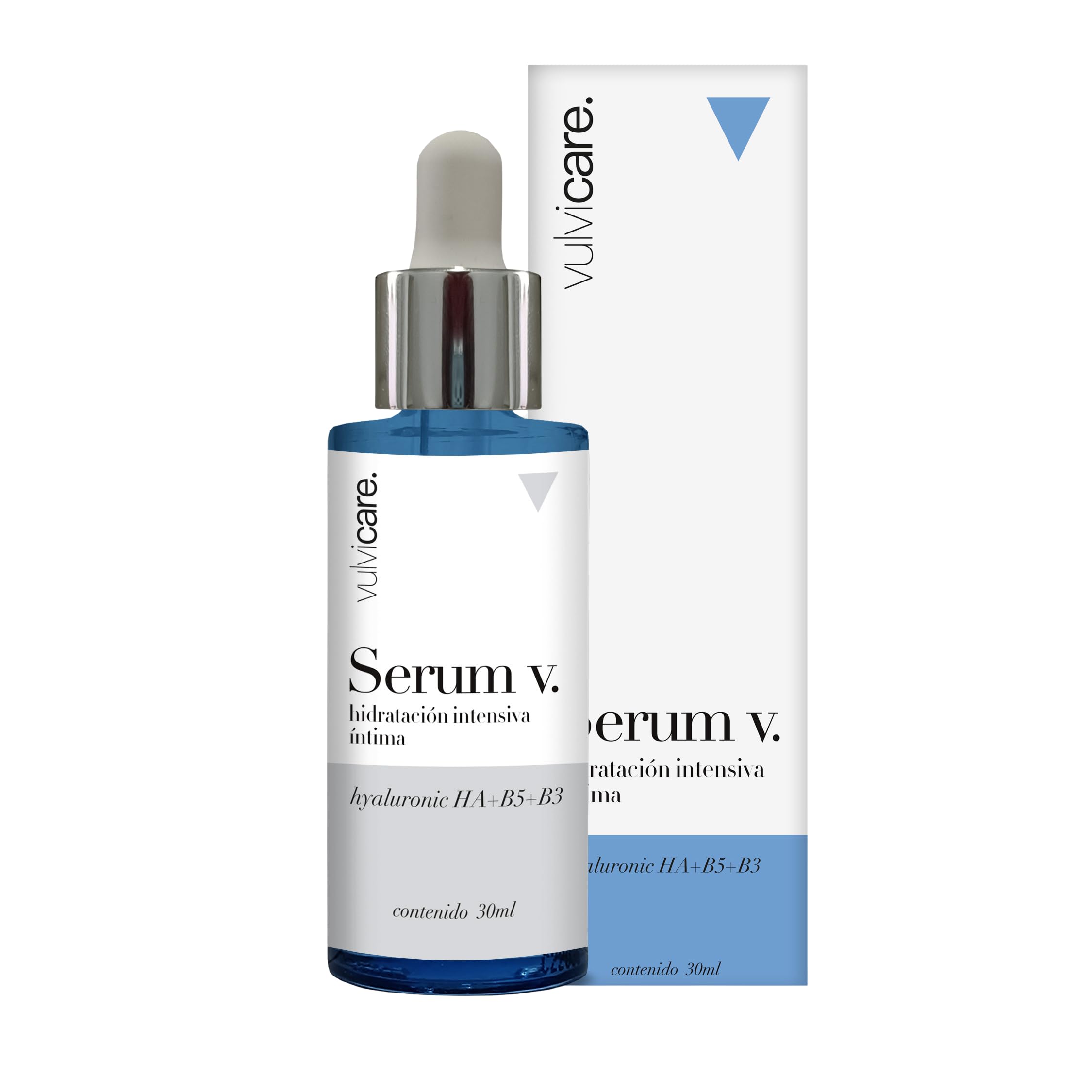Vulvicare Serum Íntimo Mujer Regenerador Concentrado- 99% Ingredientes Naturales- Doble Ácido Hialurónico- Alivia Sequedad y Picor- pH 4.5-5.5 Vitaminas B5 y B3-30ml