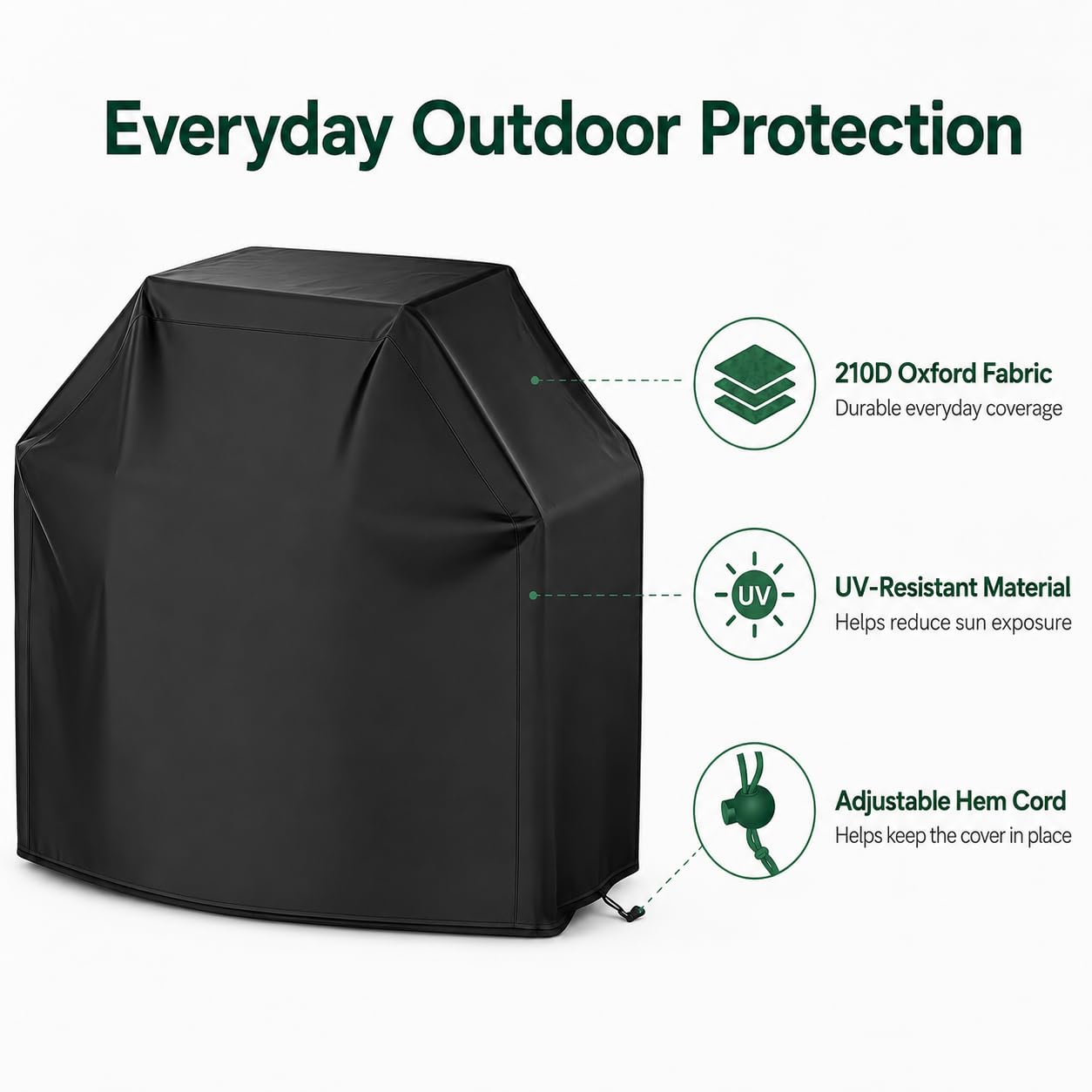 Funda Barbacoa para Barbecook Manua 2 2016-2026 | Tessuto Oxford 210D Impermeabile Resistente UV Polvere Neve Vento Facile Da Pulire Copertura Esterno
