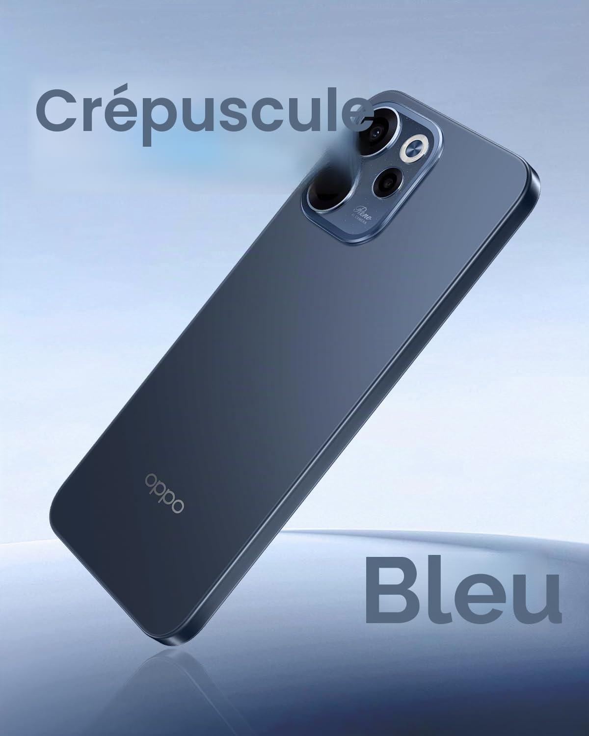 OPPO Reno15 F 5G Téléphone Android, 8+256Go, Écran 6.57" 120Hz, Appareil Photo Ultra Grand Angle 50MP FOV 100°, AI Portrait Glow, Batterie 6500mAh, IP69, Charge Flash 80W SUPERVOOC, Twilight Blue