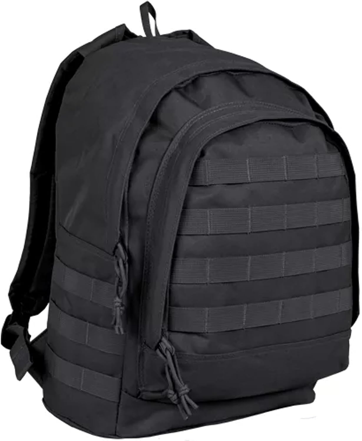 FOX OUTDOOR PRODUCTS Level 1 Tac-Pack Backpack w/Modular Webbing, 22L Capacity, Padded Straps for Hiking, Camping, & Travel, BLACK