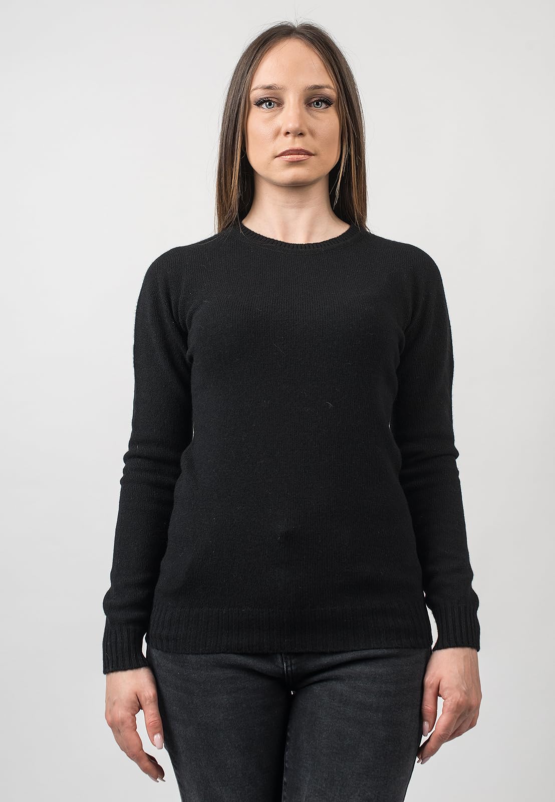 Dalle Piane Cashmere - Rundhalsausschnitt aus 100% regeneriertem Kaschmir - Damen