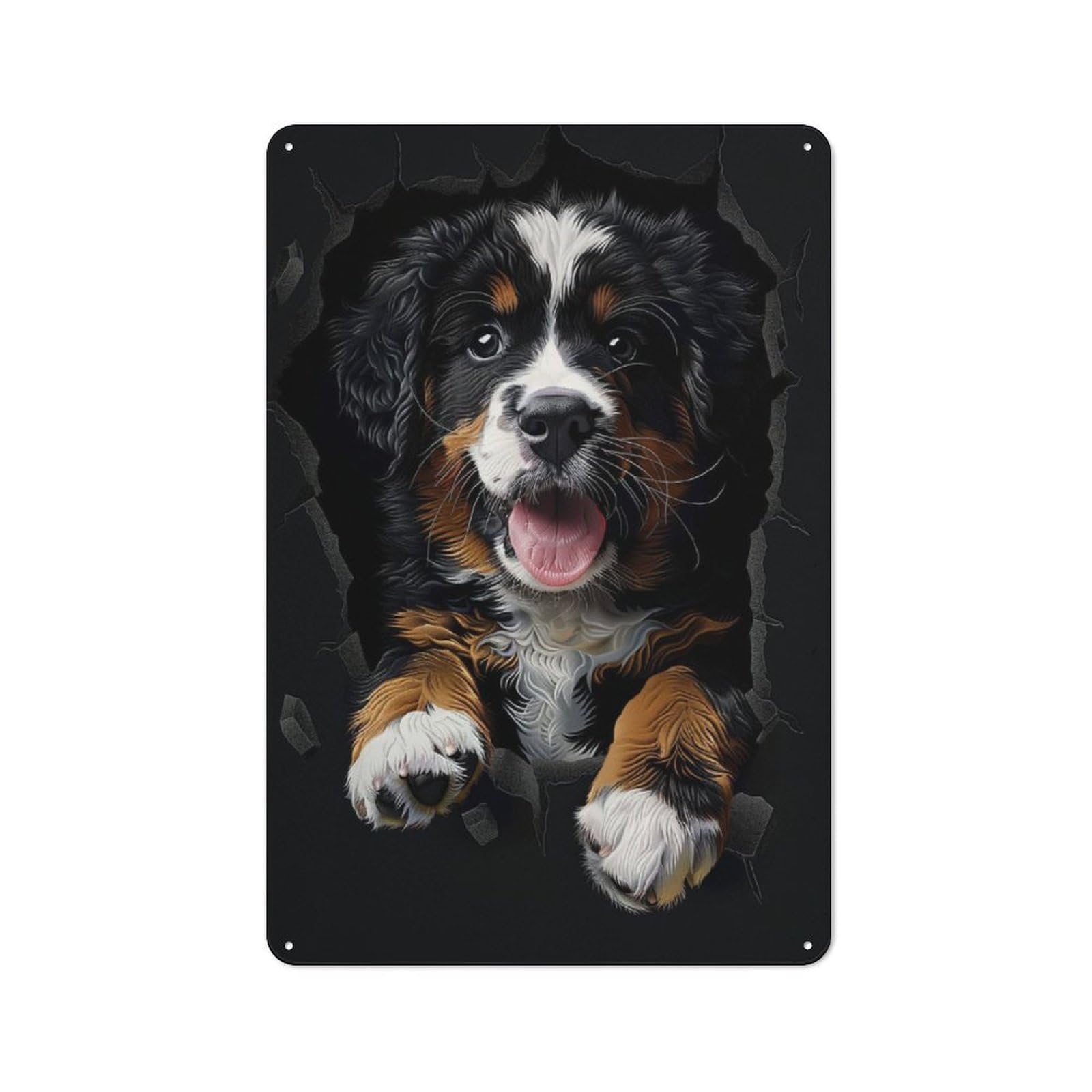 Junmoney Bernese Mountain Dog For Garden Room Or Summerhouse, Retro Metal Sign 30X20cm, For Metal Sign Collectors, For Vintage Wall Decor Fans