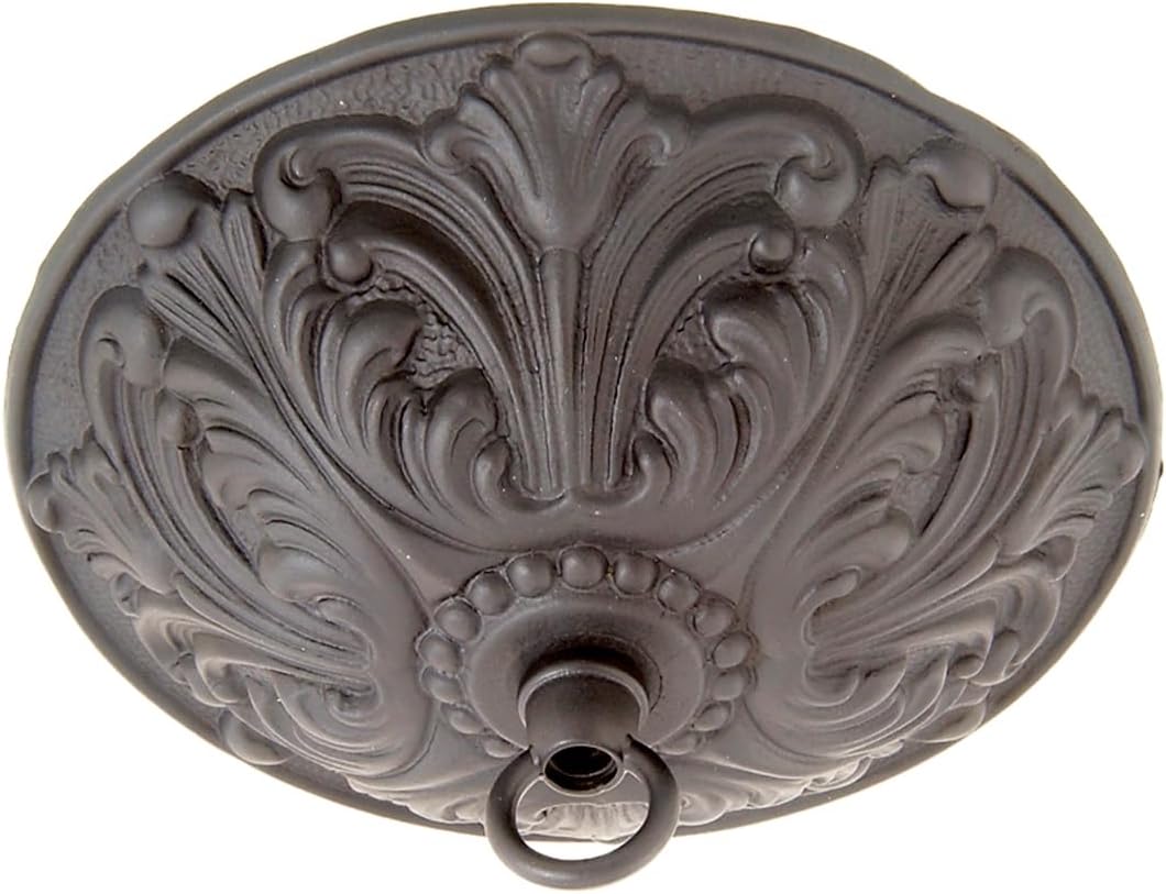B&P Lamp® Satin Black Ceiling Ceiling Light Canopy Plate, 5 1/2 Inch Diameter